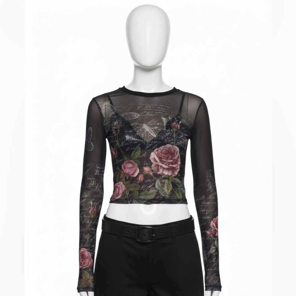 Dolls-kill floral sheer top